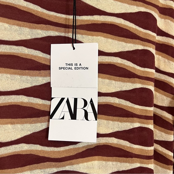 ZARA PRINTED KNIT TUNIC DRESS SPECIAL EDITION BRICK size Large NWT - Picture 12 of 15